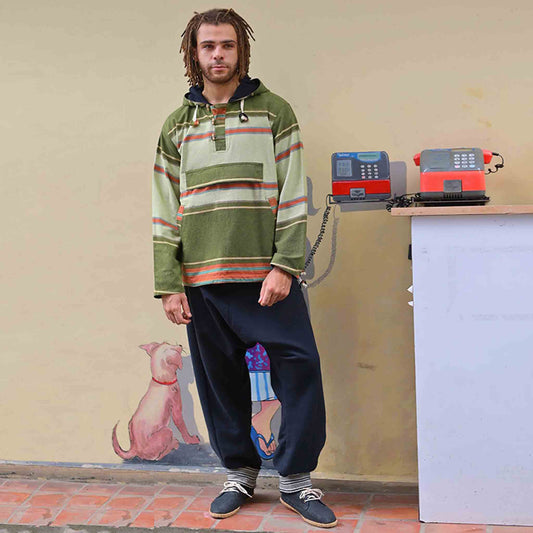 Haremshose Herren warm Wintertanz Schwarz