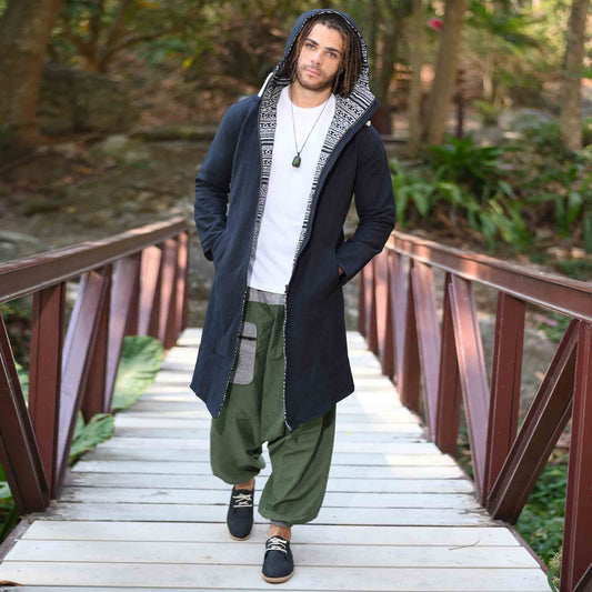 model-l Ethno Mantel Bukarest Schwarz