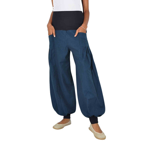 Yogahose und Haremshose Damen Yogazeit Blau