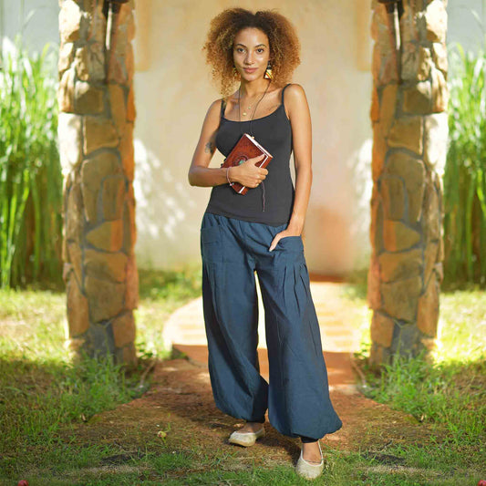 Yogahose und Haremshose Damen Yogazeit Blau