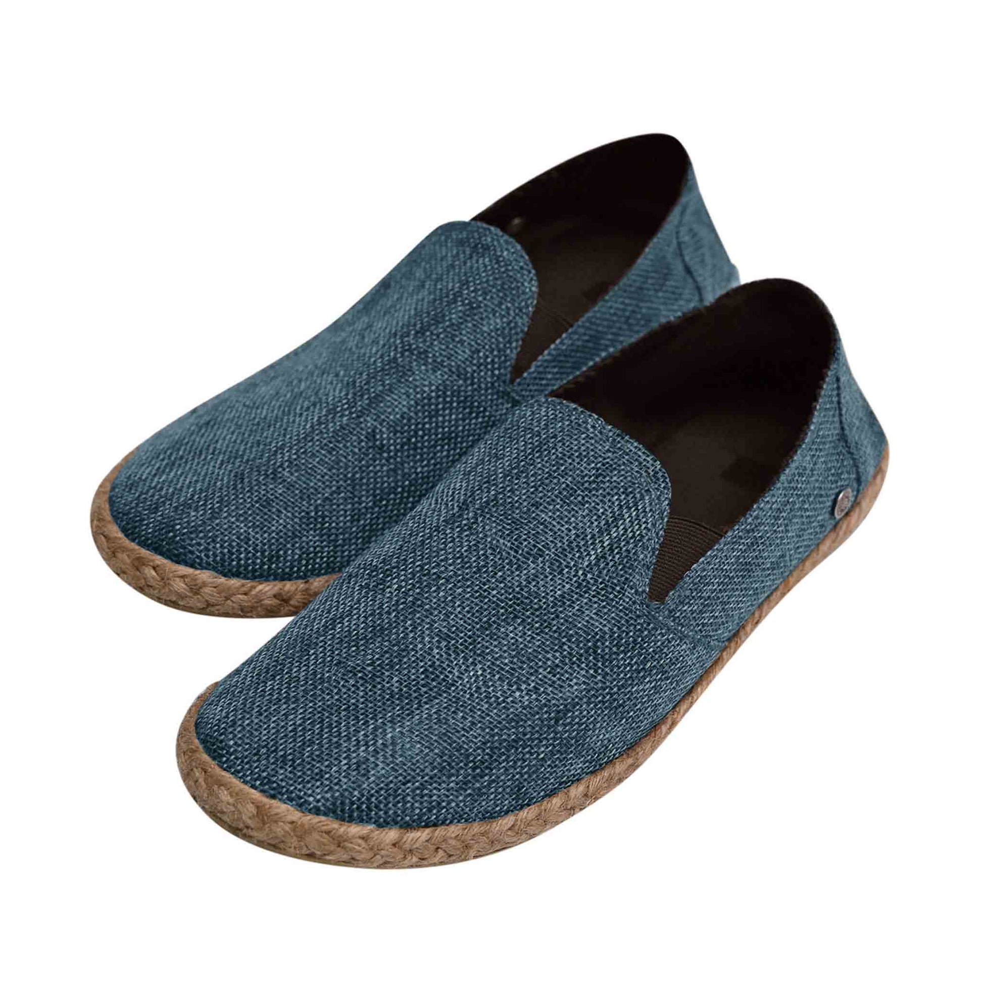 Boho Jute Schuhe Leichtfüßig Blau